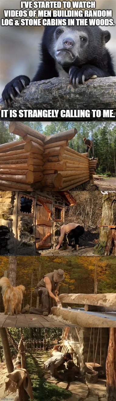 love this, i would really like to build one cabin in the woods by myself one day - meme