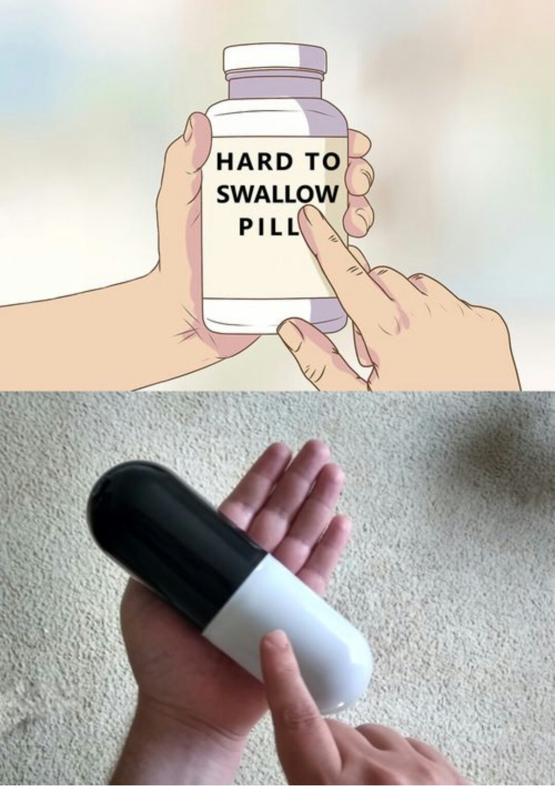 Hard To Swallow Pills But The Pill Is Actually Huge R MemeTemplatesOfficial