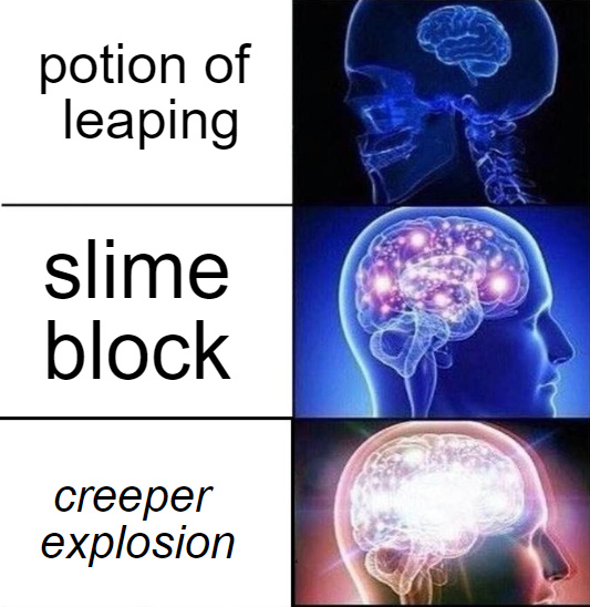 minecraft jumping - meme