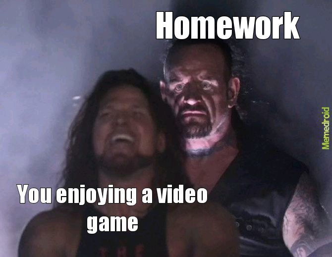 Homework. Lots and lots of homework... - meme