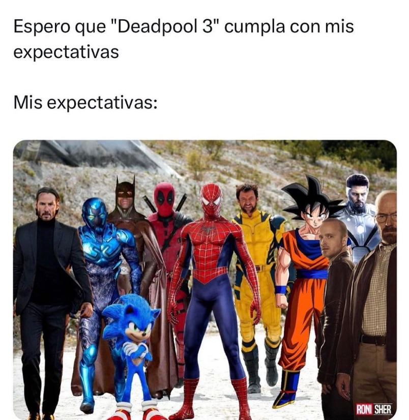 XD  es el tercer meme que veo  de Deadpool y Wolverine
