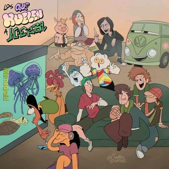 Puros personajazos - meme