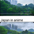 Japan in reality vs Japan in anime