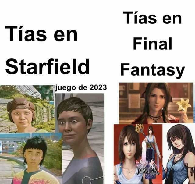 Starfield vs Final fantasy - meme