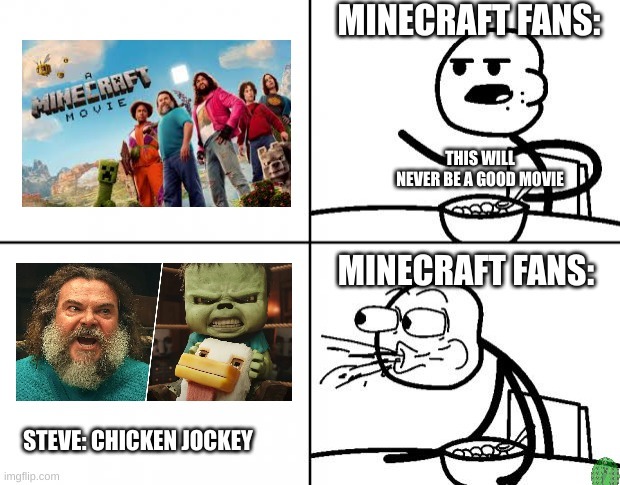 The Minecraft Movie in a Nutshell: - meme