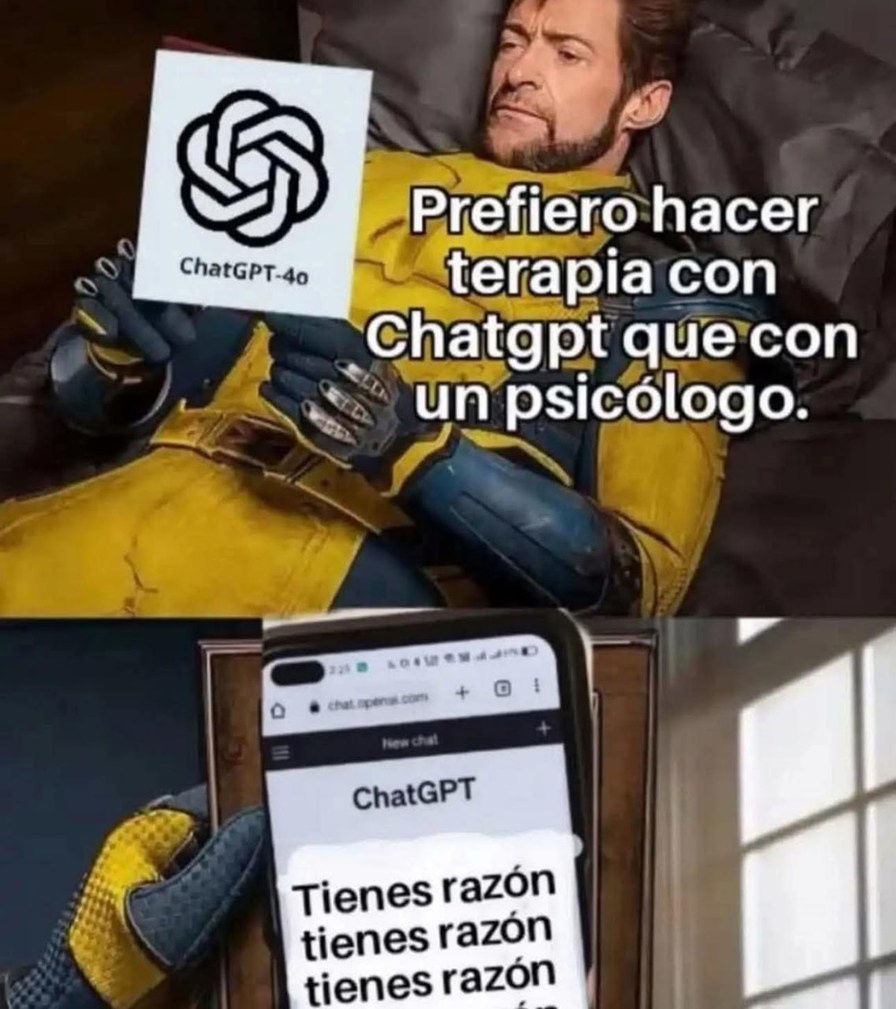 ChatGPT me entiende más que el psicólogo - meme