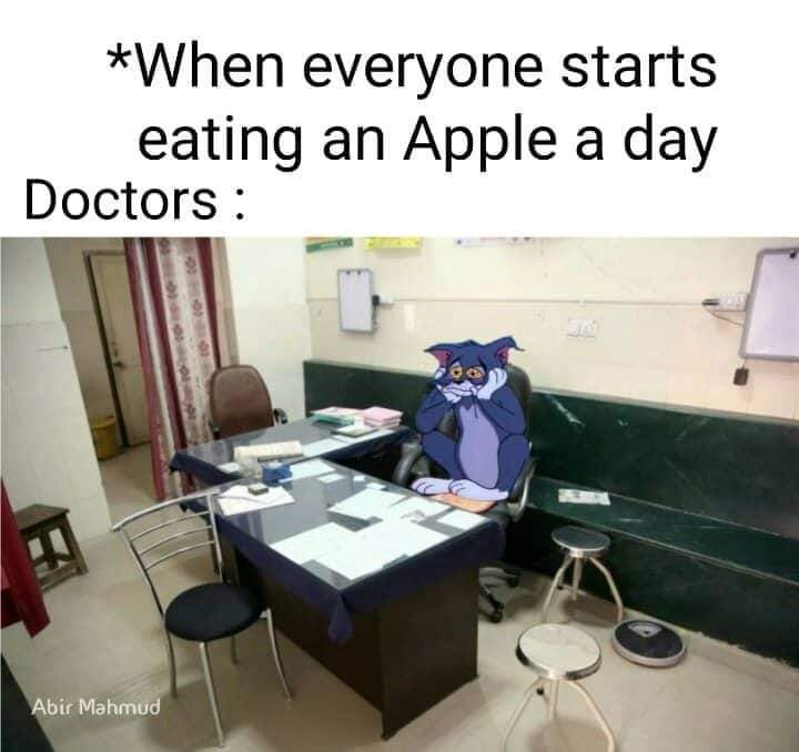 An apple a day - meme