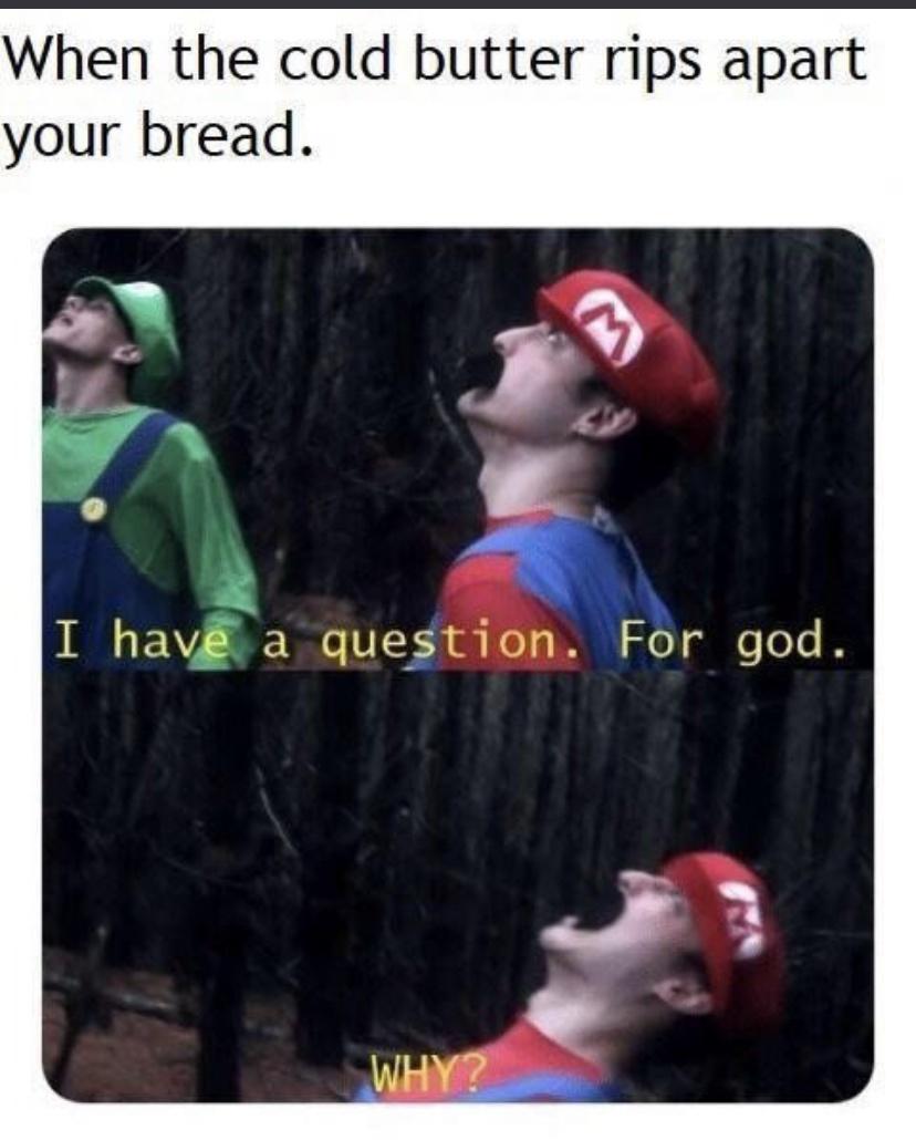 Buttered bread - meme