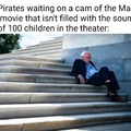 Pirates waiting on a cam of the Mario movie