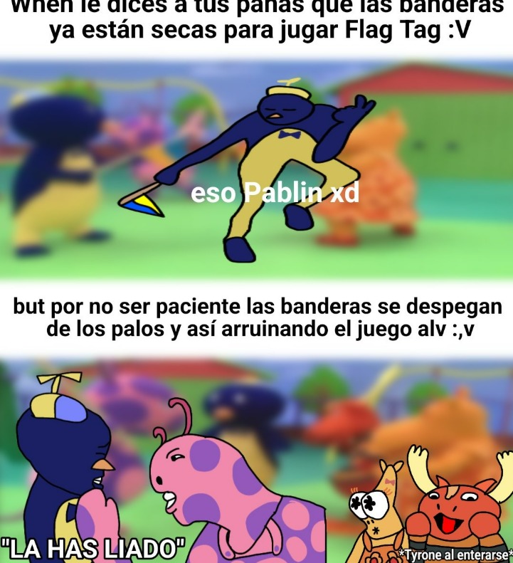 meme sobre el piloto de Backyardigans