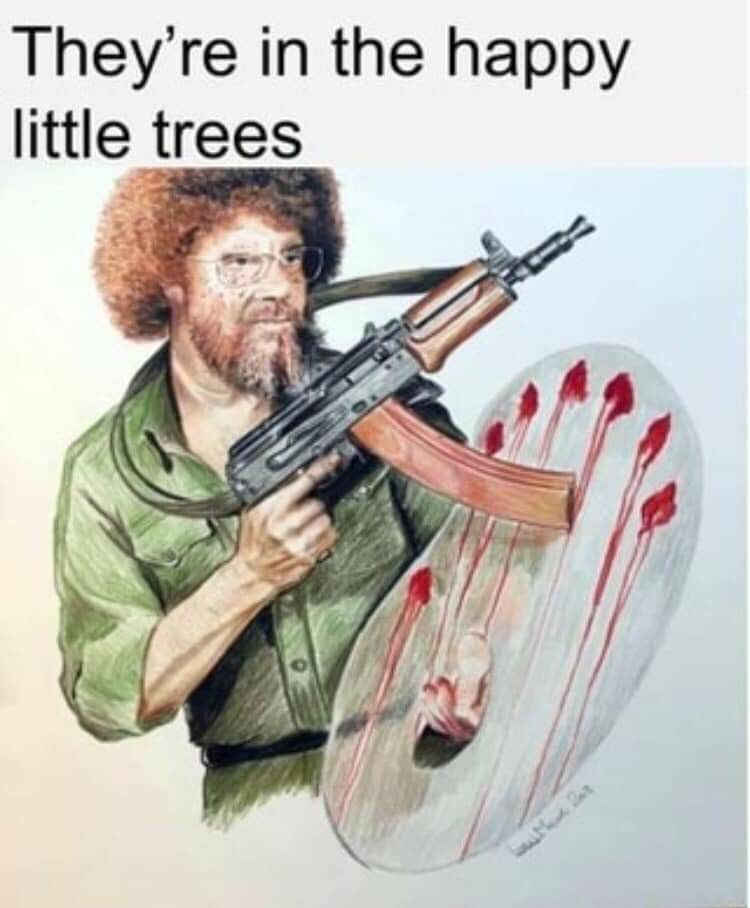 All you need to paint is a few tools, a little instruction, and the blood of the Vietcong - meme