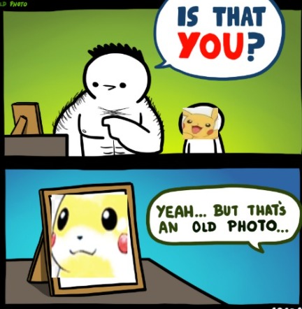 old pikachu - meme