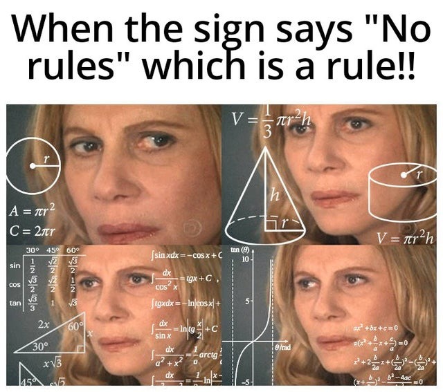 No rules - meme