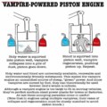 Vampire powered piston engine