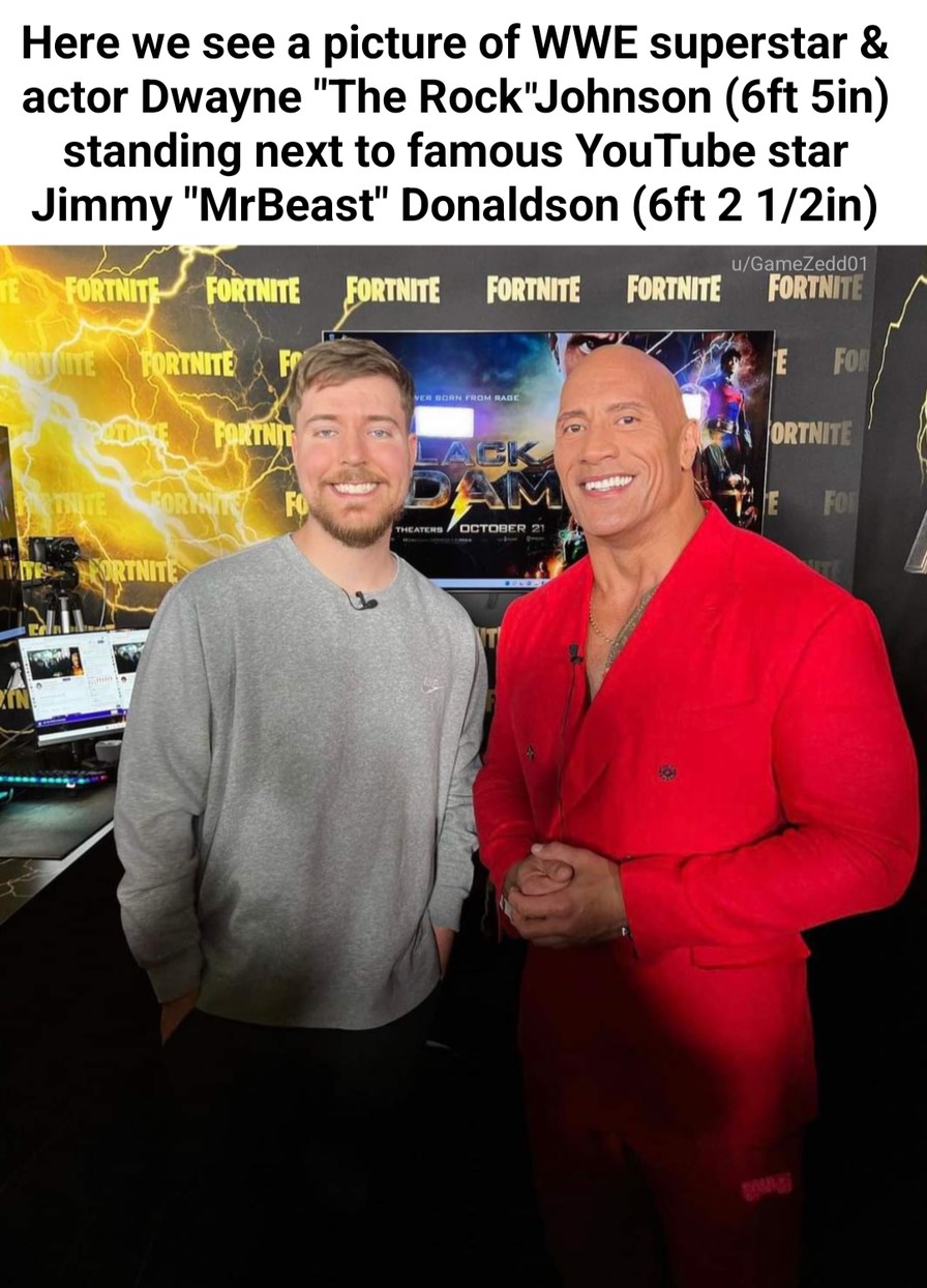 The Rock and MrBeast - meme