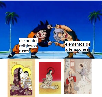 contexto: esos artes son hechos por la iglesia ortodoxa nipona - meme