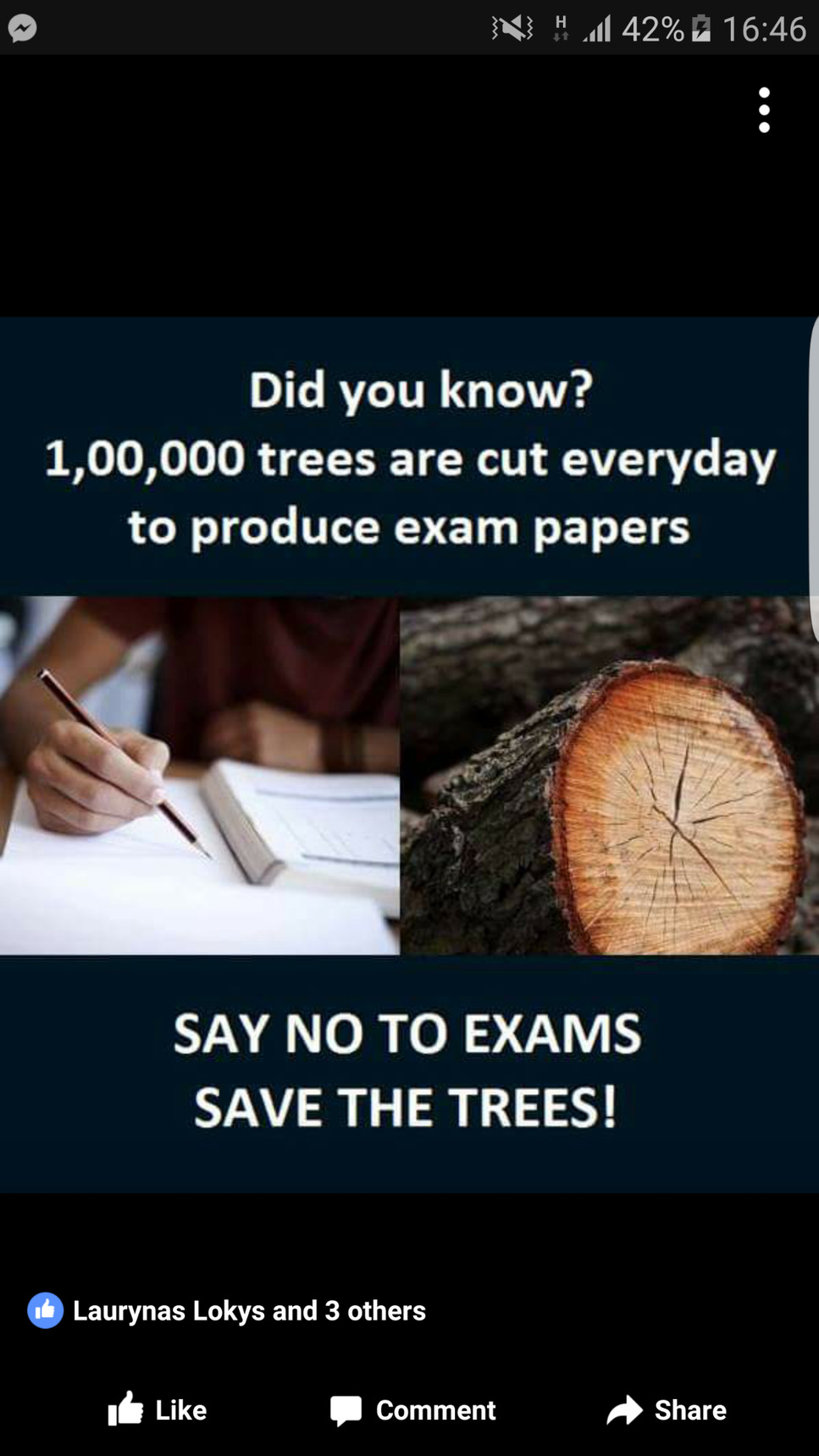 My school doesnt save trees :( - meme