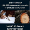 My school doesnt save trees :(