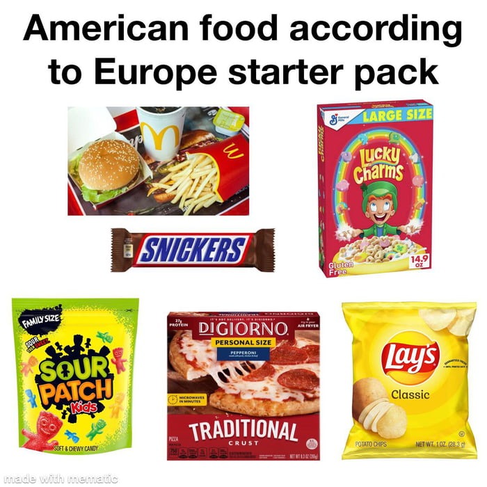 European view on American food - meme
