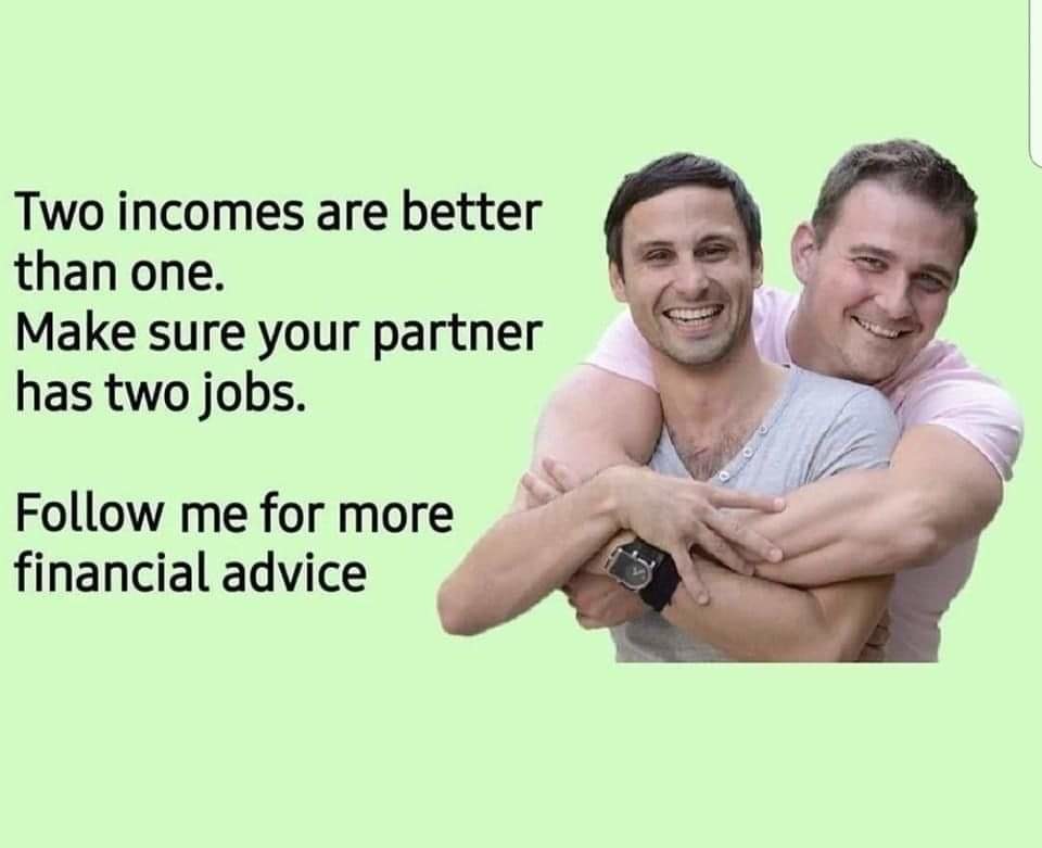 More partners, more income - meme