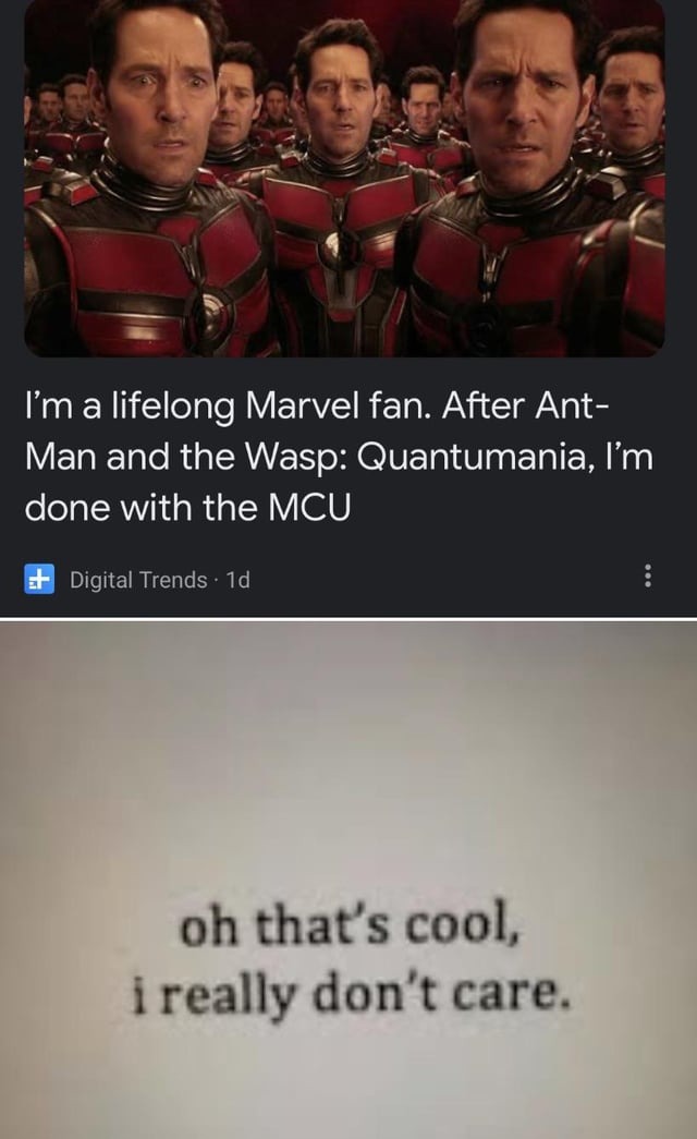 The end of Antman? - meme