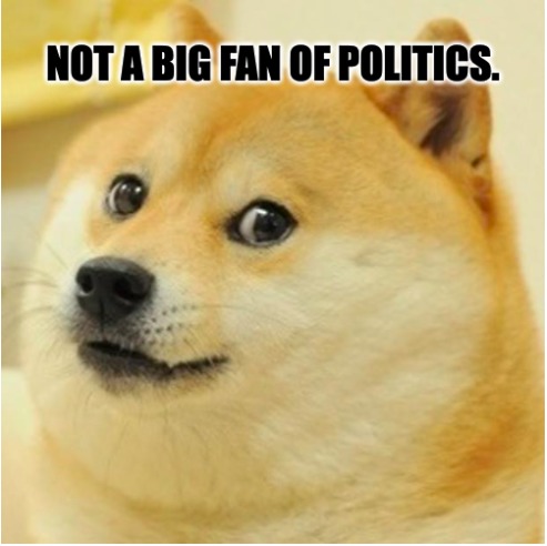 dont like politics. - meme