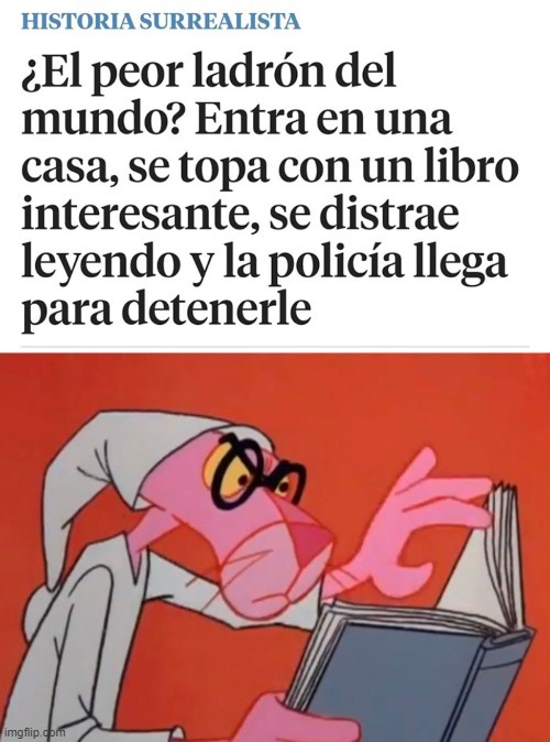 Un ladrón con intereses cultos - meme