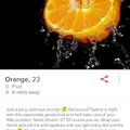 Orange tinder