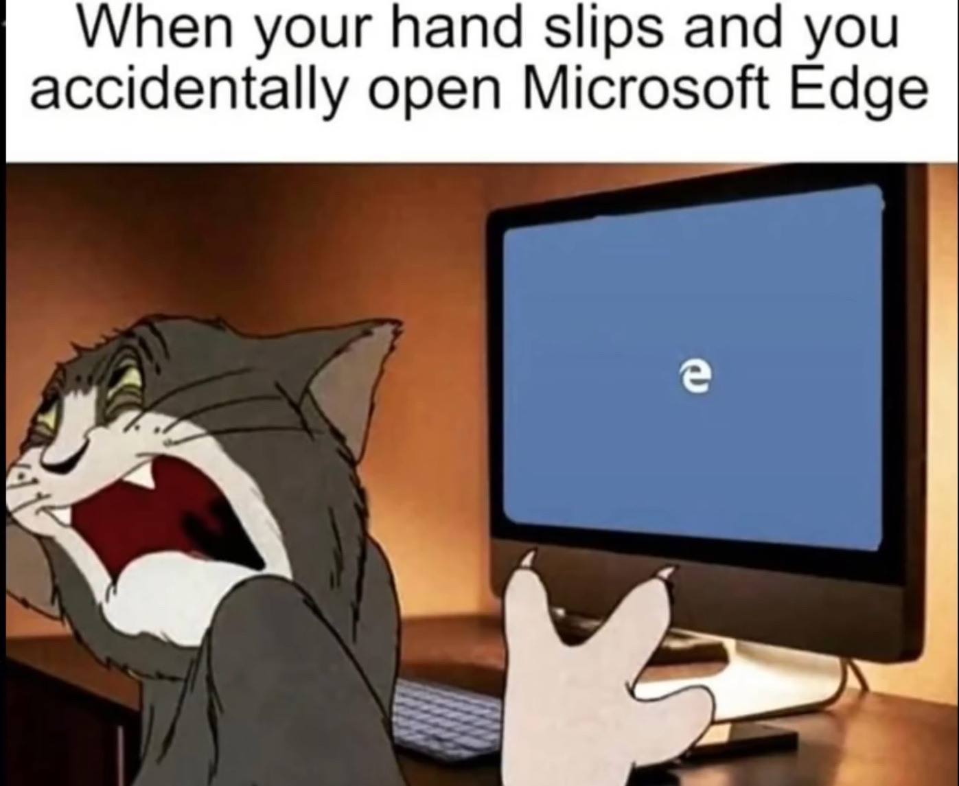 Microsoft edge is bad - meme