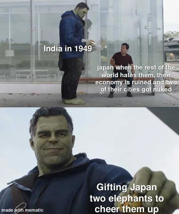 Wholesome gift to Japan - meme