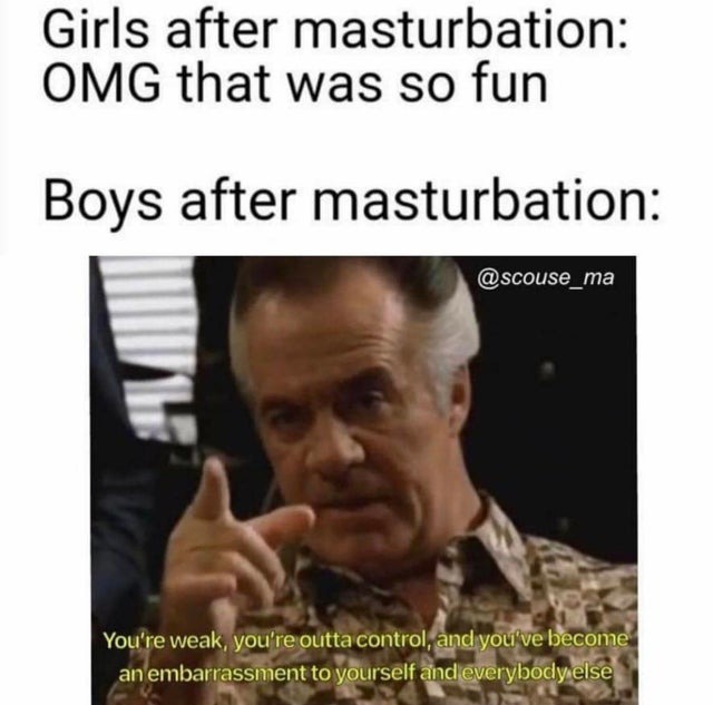 boys after masturbation - meme