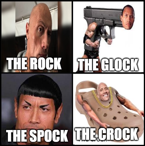 The Rock vs the crock - meme