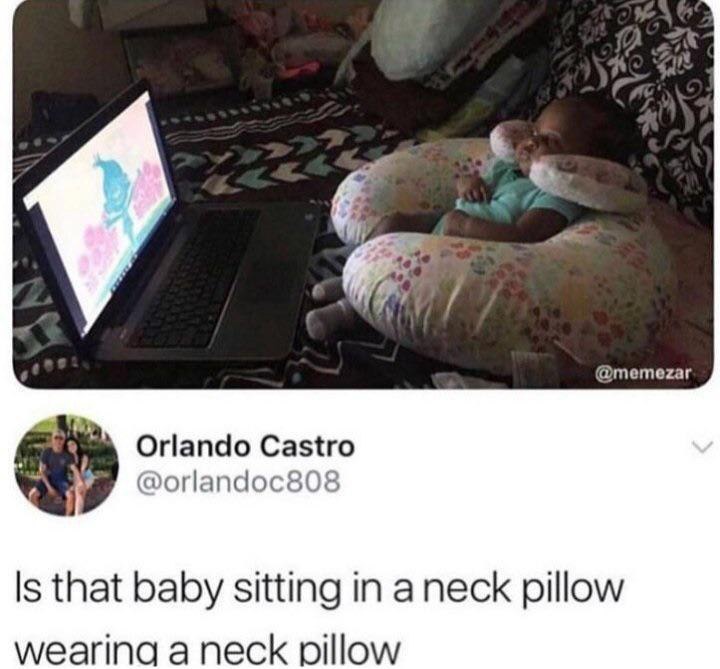 Double neck pillow protection - meme