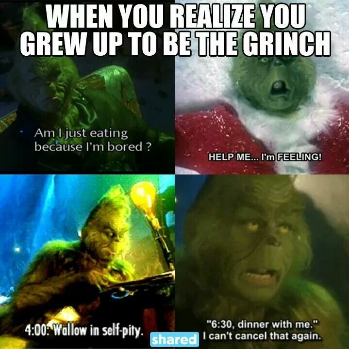 Becoming the Grinch - meme