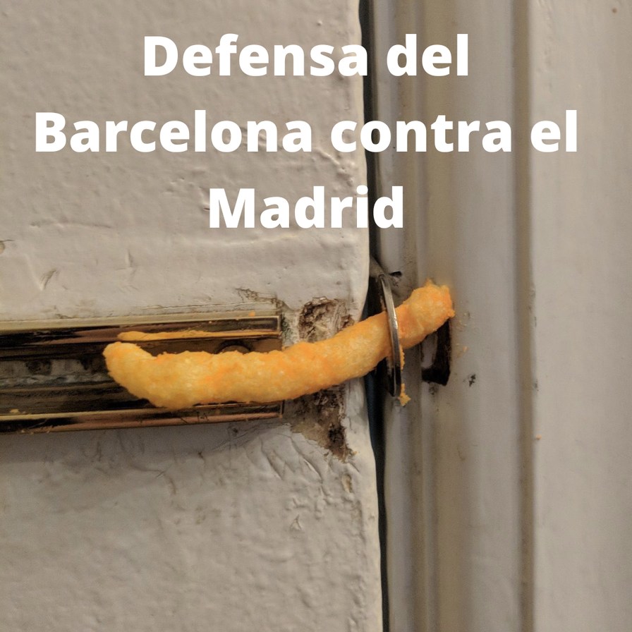 Así defiende el Barcelona al Real madrid - meme