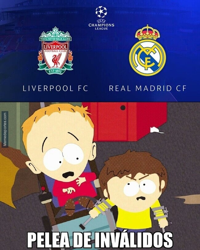 Meme del Liverpool vs Real madrid