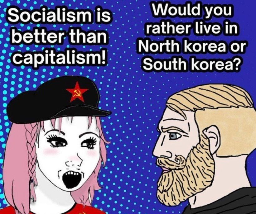 And do anyone flee capitalism for communism? - meme