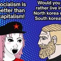 And do anyone flee capitalism for communism?