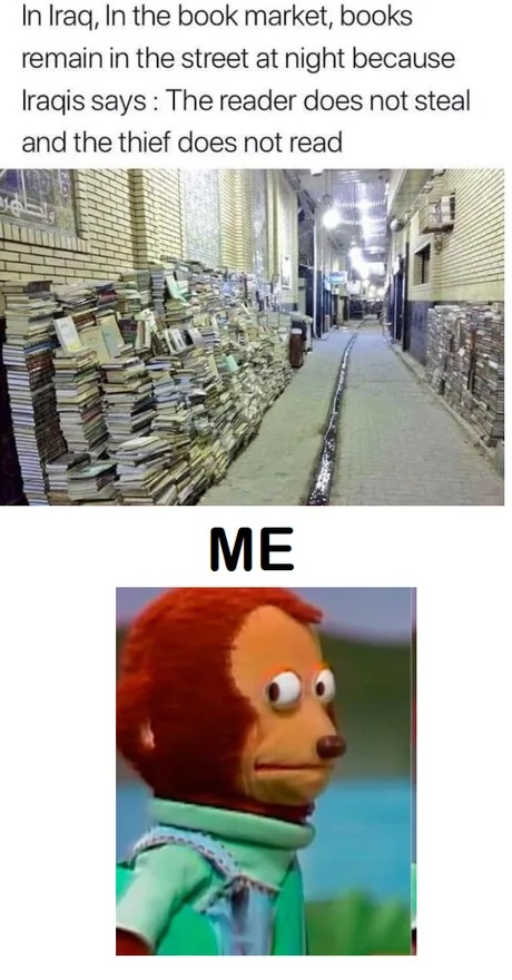 Book Market in Iraq - meme