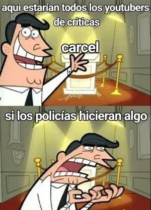 Contexto: En internet hay tantas pruebas para mandar ala carcel a los youtubers de criticas pero ninguno fue denunciado ni llevado ala cárcel quitando el sentido de funar para nada al final. - meme