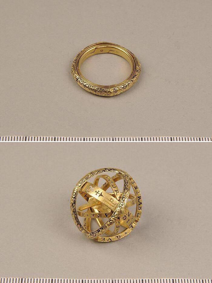 This 16th century ring unfolds into an astronomical sphere. - meme
