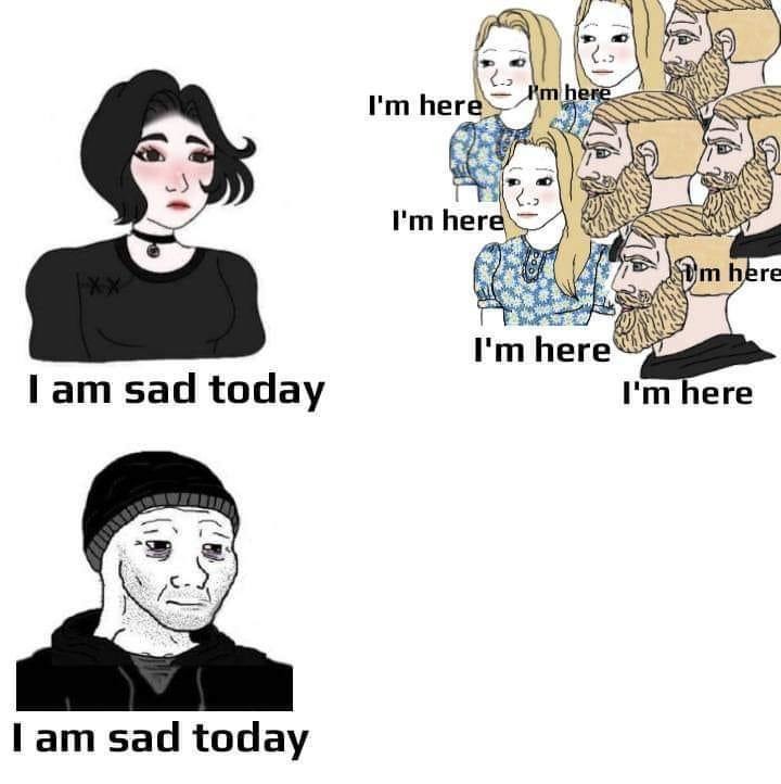 I'm not sad today - meme