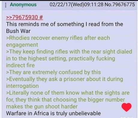 Turns out enemy soldiers didn’t know how gun sights work - meme
