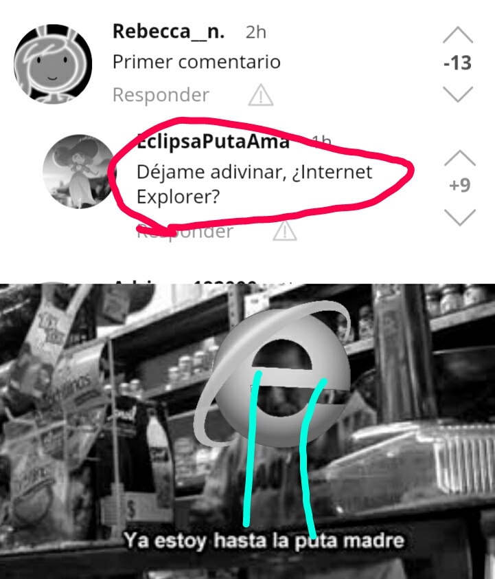 Pobre internet Explorer - meme