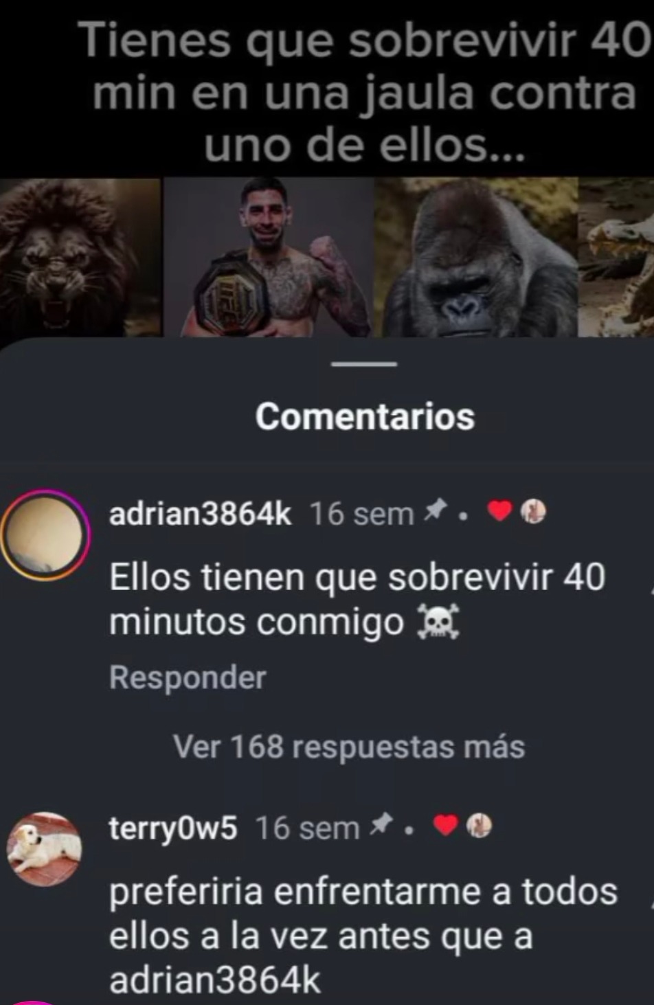 Ellos tienen que sobrevivir 40 minutos conmigo, no al revés - meme