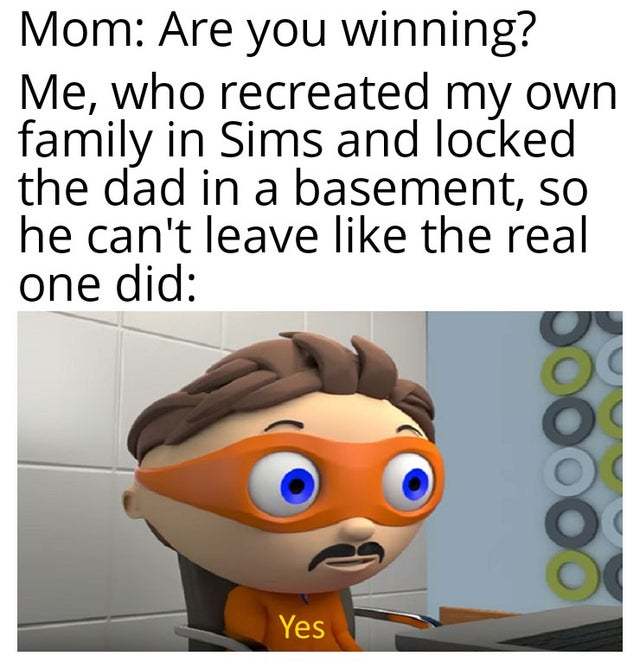 Playing Sims - meme