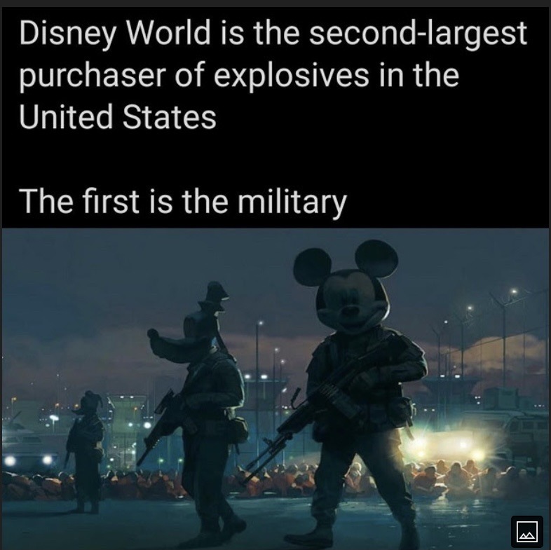 Disneyland is the place for explosives. - meme