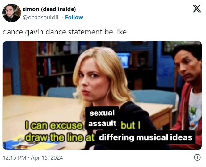 Dance Gavin dance conroversy meme
