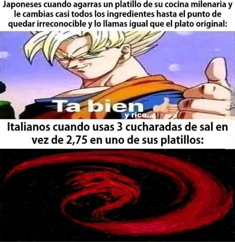 japoneses chill italianos furiosos, el meme culinario