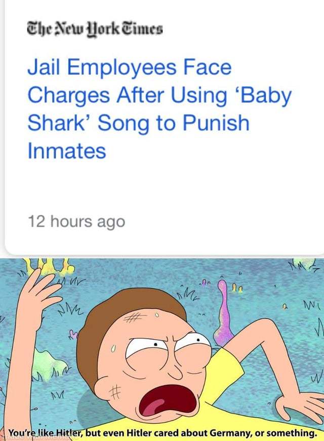Jail employees face charges after using baby shark song to punish inmates - meme